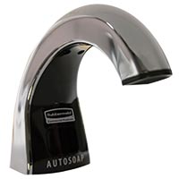ONE SHOT® TOUCH FREE LIQUID HAND SOAP DISPENSERS Chrome & Black dispenser 