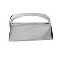 HALF FOLD TOILET SEAT COVER DISPENSER Satin Chrome Metal 