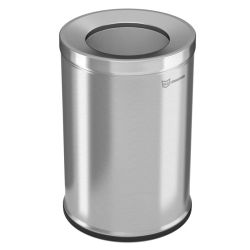 STAINLESS STEEL OPEN TOP TRASH CAN