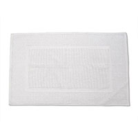 WASHABLE WHITE COTTON BATH RUGS 20"x30" 12 lbs/dz (Packed 12) 
