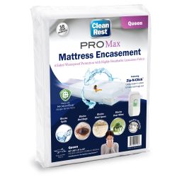 CLEANREST® PRO® MAX MATTRESS ENCASEMENT Twin 39"x75"x7" to 12" packed 4