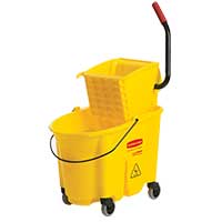 WAVEBRAKE® SIDEPRESS MOPPING SYSTEM 35qt yellow bucket & wringer 20.1x15.7x36.5"