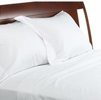 COMFORT T300 SOLID SATEEN WHITE POLY/COTTON Queen Fitted Sheets 15" Pocket