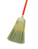 LOBBY BROOM  Corn fiber blend with wood handl 