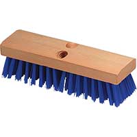 10" STIFF POLYPROPYLENE DECK SCRUB WITH HARDWOOD BLOCK  