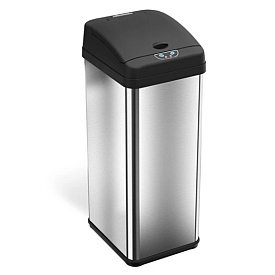 STAINLESS STEEL TRASH CAN RECTANGULAR WITH SENSOR