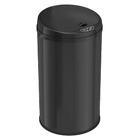 BLACK RIOUND TRASH CAN WITH SENSOR HLS13RB 