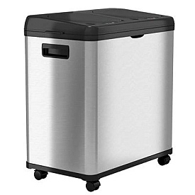 16gl DUAL COMPARTMENT TRASH CAN WITH SENSOR HLS16DCSS 
