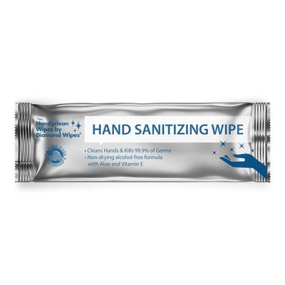 HANDYCLEAN HAND SANITIZING WIPES INDIVIDUALLY WRAPPED Packed 250. Can also be used to disinfect surfaces.