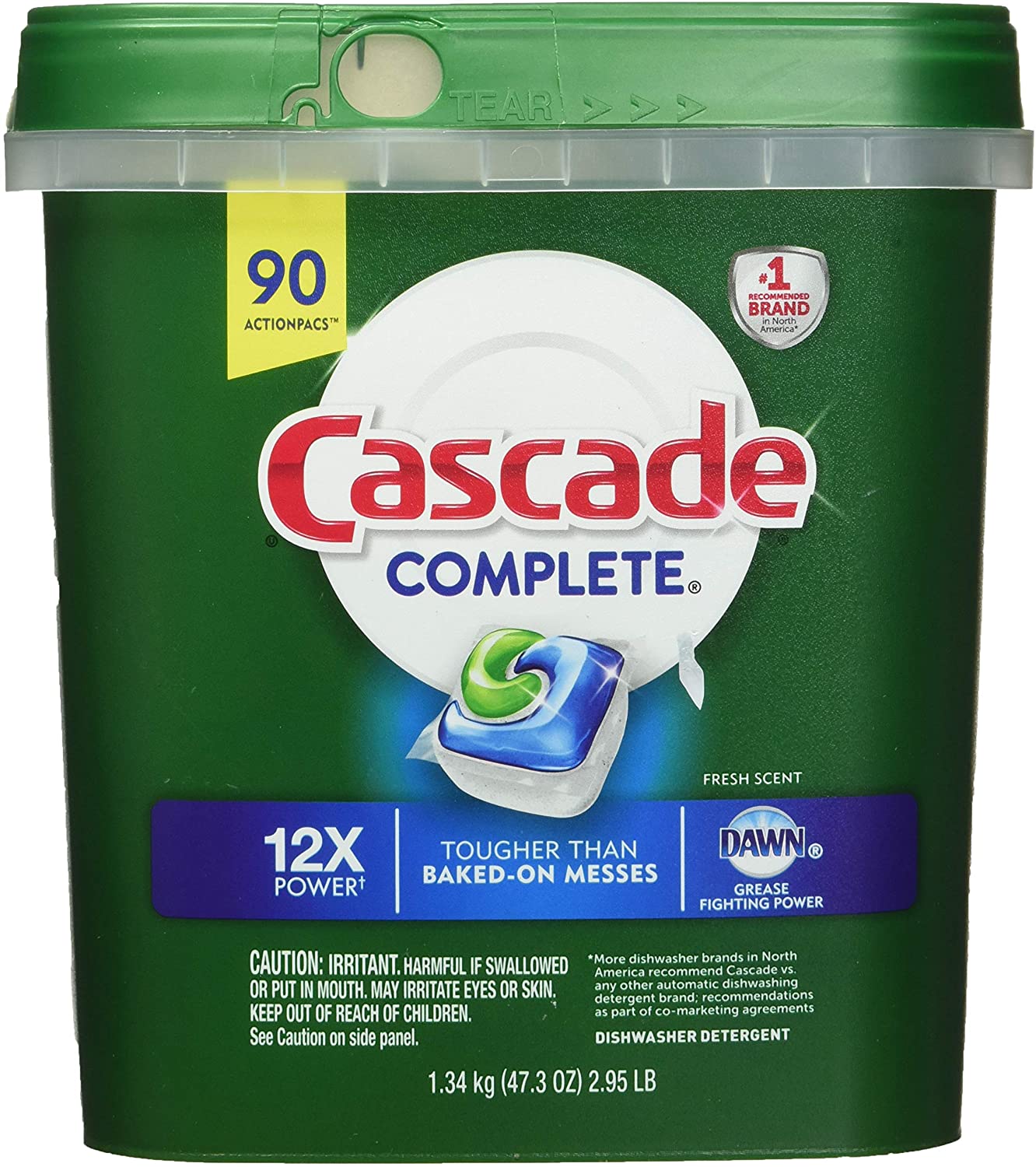 CASCADE® MACHINE DISHWASHING GEL & POWDER POUCHES 2-in-1 Pouches 90 pre-measured pods