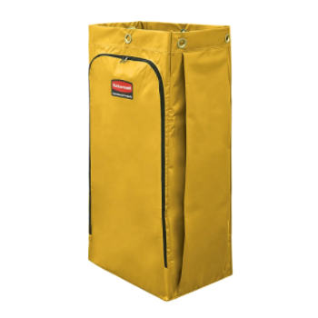 RUBBERMAID® HOUSEKEEPING & CLEANING CART ACCESSORIES High capacity Yellow vinyl bag 33x10.5x17.5"