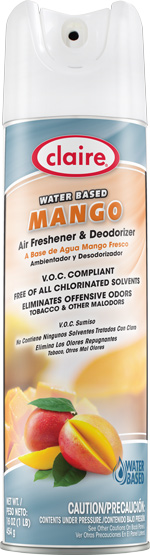 CLAIRE® MANGO AIR FRESHENER - WATER BASED  12/16 oz cans