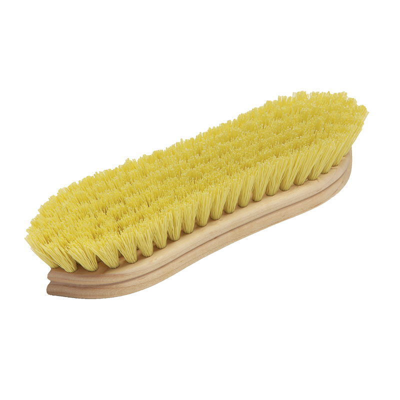 POLYPRO HAND HELD POINTED SCRUB BRUSH 8 Inch Foam Block, 1 Inch Polypro Fibers