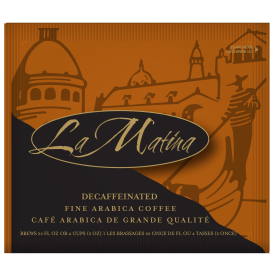 LA MATINA COFFEE IN READY-TO- USE FILTER POUCHES - 4 CUP La Matina Ricco Decaff (200)