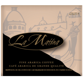 LA MATINA COFFEE IN READY-TO- USE  FILTER POUCHES - 4 CUP La Matina Luce Caffeinated (200) 