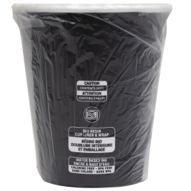 INDIVIDUALLY WRAPPED PAPER HOT CUPS 90MM DIAMETER 10 oz, black, packed 1000/cs 