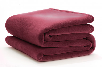 TWIN VELLUX BLANKET CRANBERRY 66"x90" (1 ea)