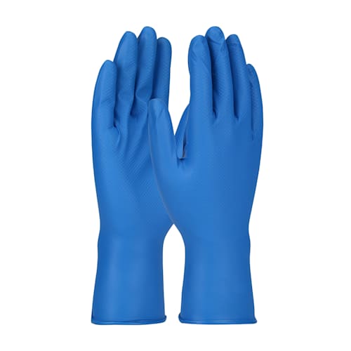NITRILE EXTRA THICK BLUE POWDER FREE GLOVES Large - 100 per box 