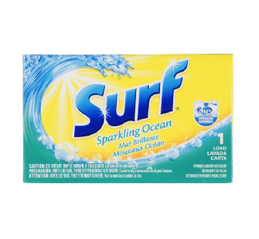 SURF® SPARKLING OCEAN DETERGENT VENDING BOXES (100) Powder - Single Use 