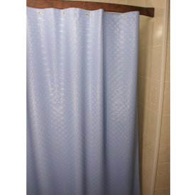 VINYL SHOWER CURTAIN 8 GAUGE WHITE SWIRL 72" x 72" 