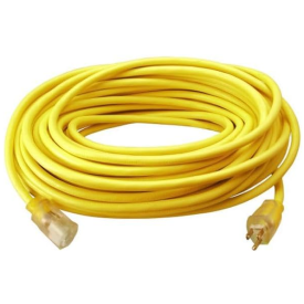 #2588SW0002 12  GAUGE, 50FT HEAVY DUTY YELLOW EXTENSION POWER CORD 3 PRONG CORD (ea) PN:17429