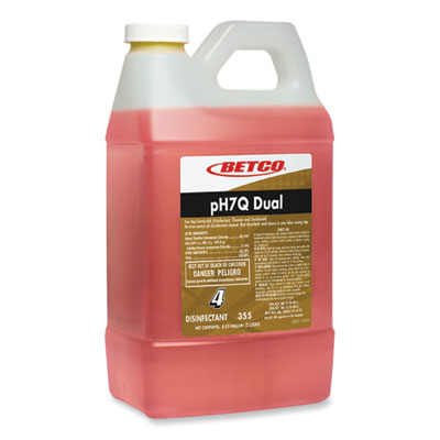 BETCO PH7Q DUAL NEUTRAL DISINFECTANT CLEANER Lemon Scent Packed: 4/67.6 oz (2 Liter)