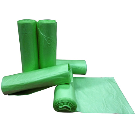 DURA STUFF® GREEN™ TRASH LINERS W/OXO ADDITIVE 33"x40" 1.2 mil Green 33gal 10 rolls/20 bags