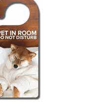PET IN ROOM DESIGN 'DO NOT DISTURB" HANGING DOOR SIGN Packed 100 
